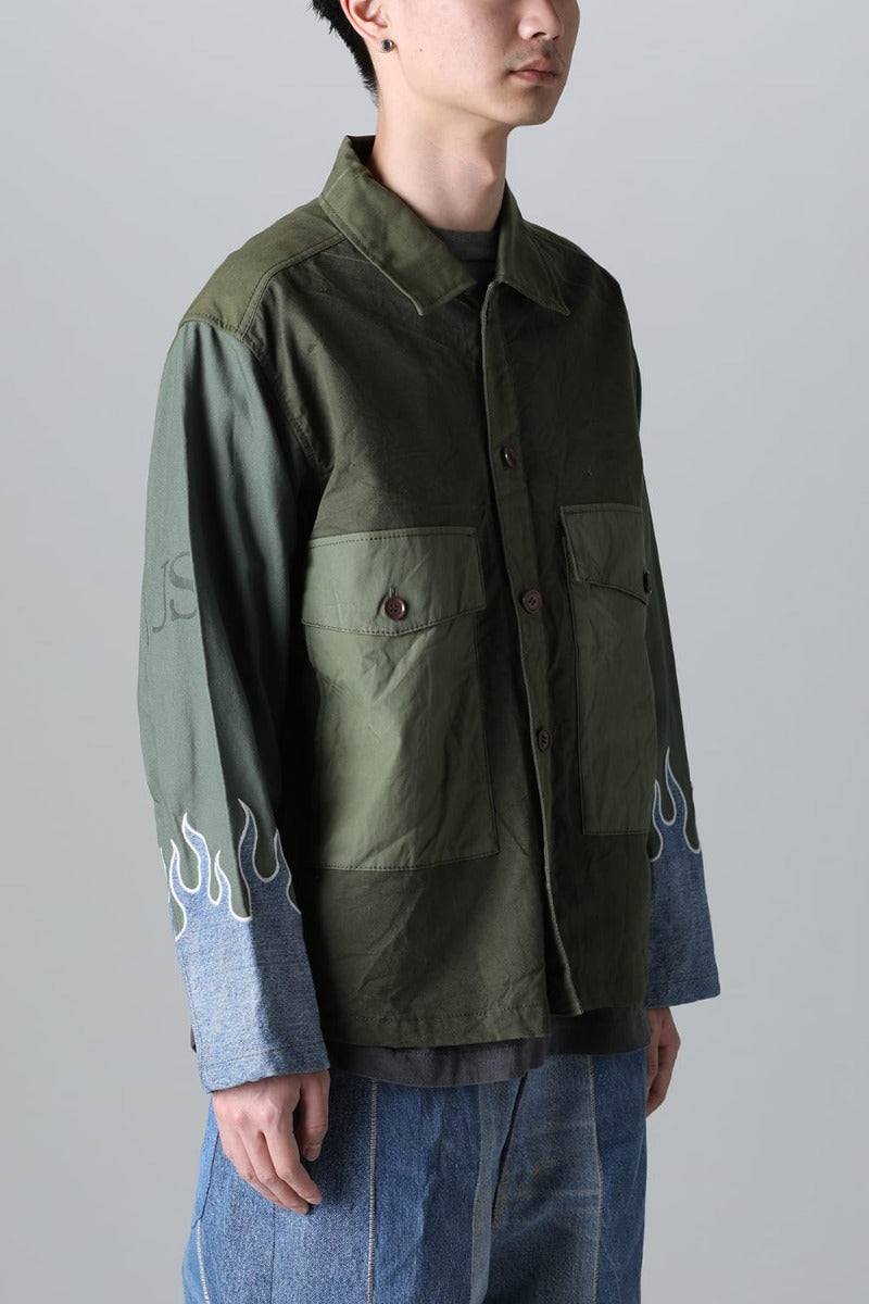 Fire EMB jacket  Denim - M2