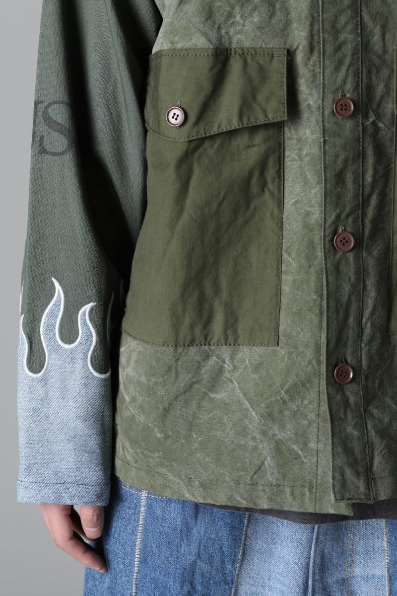 Fire EMB jacket  Denim - L1