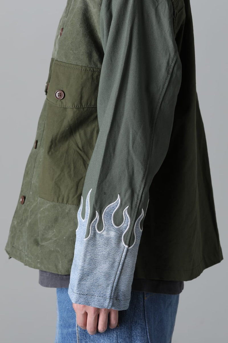 Fire EMB jacket  Denim - L1