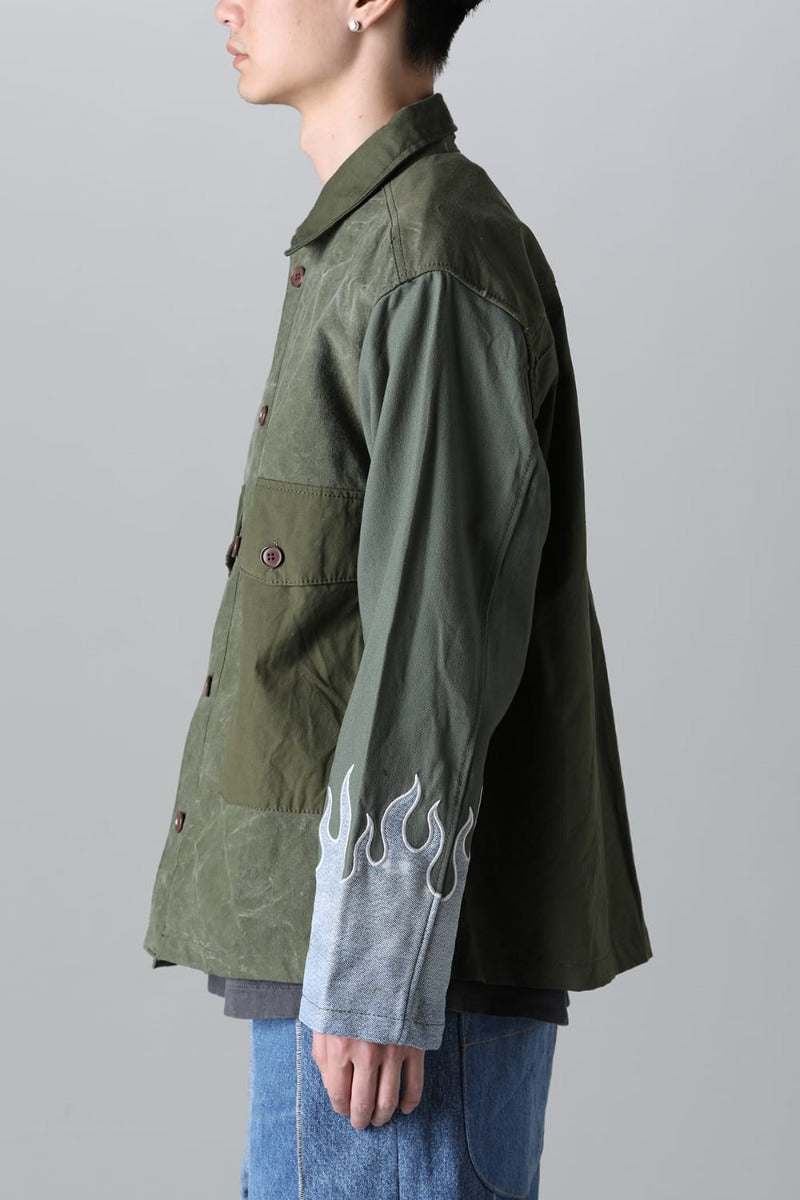 Fire EMB jacket  Denim - L1