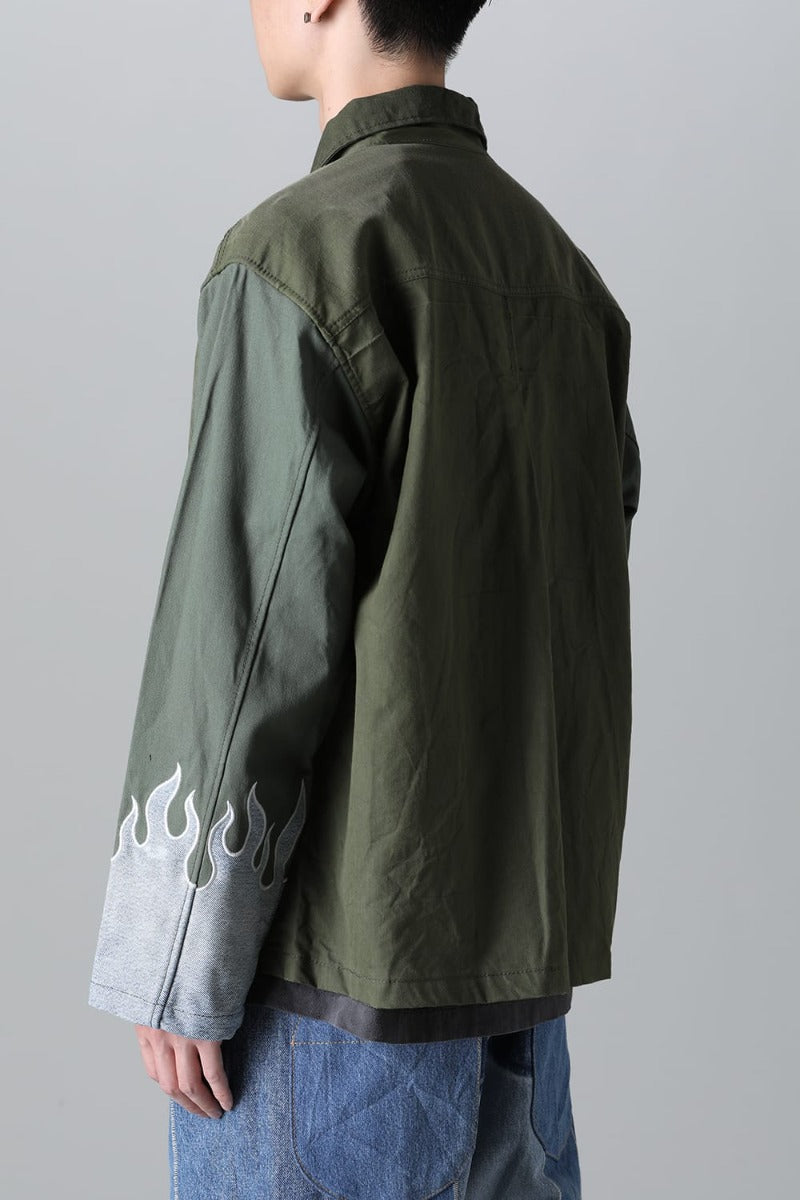 Fire EMB jacket  Denim - L1
