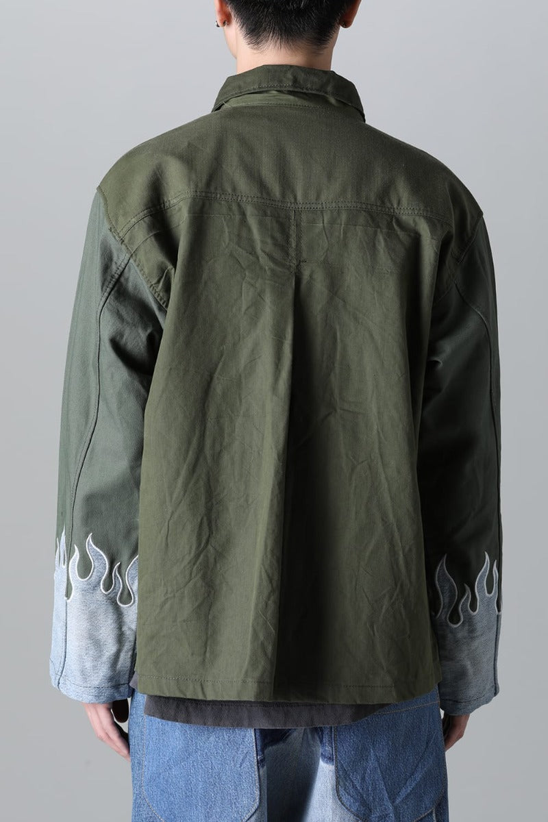 Fire EMB jacket  Denim - L1