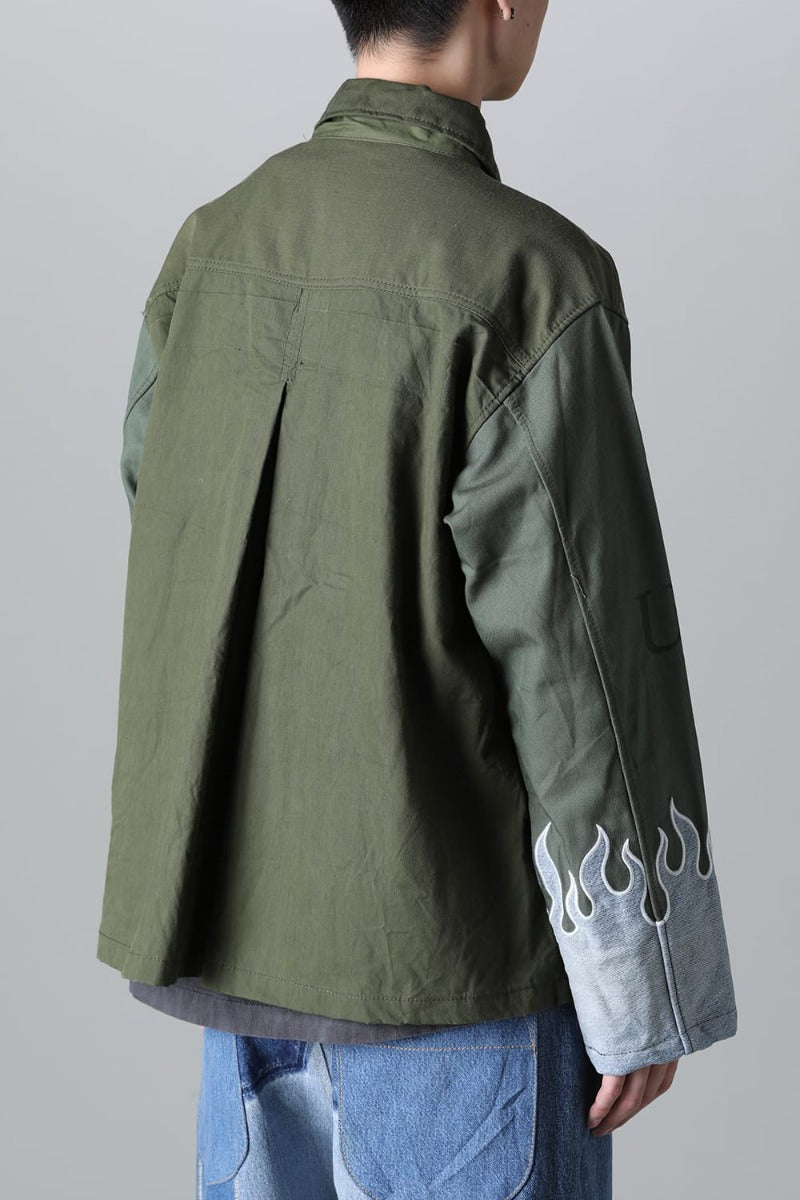 Fire EMB jacket  Denim - L1