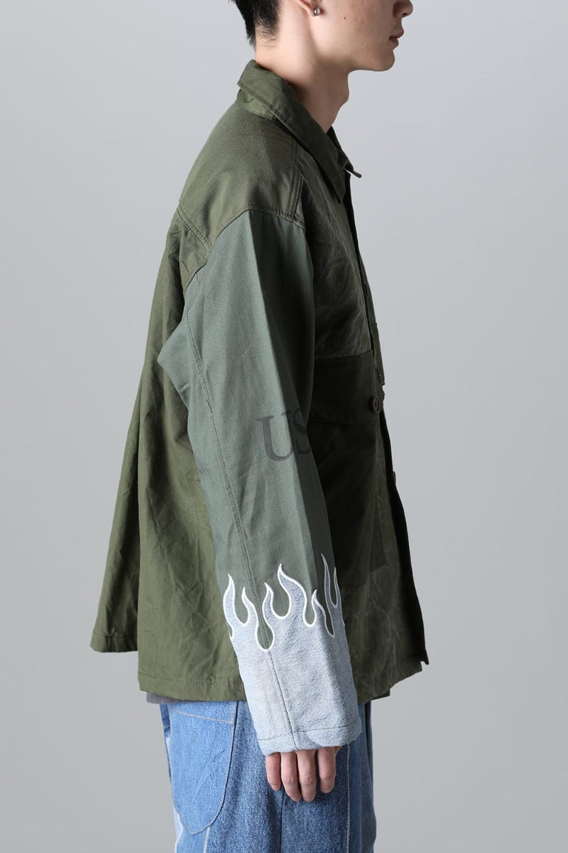 Fire EMB jacket  Denim - L1