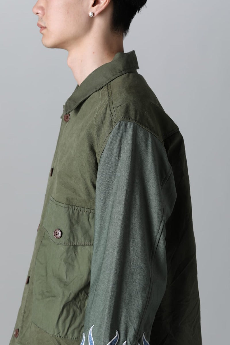 Fire EMB jacket  Denim - M1