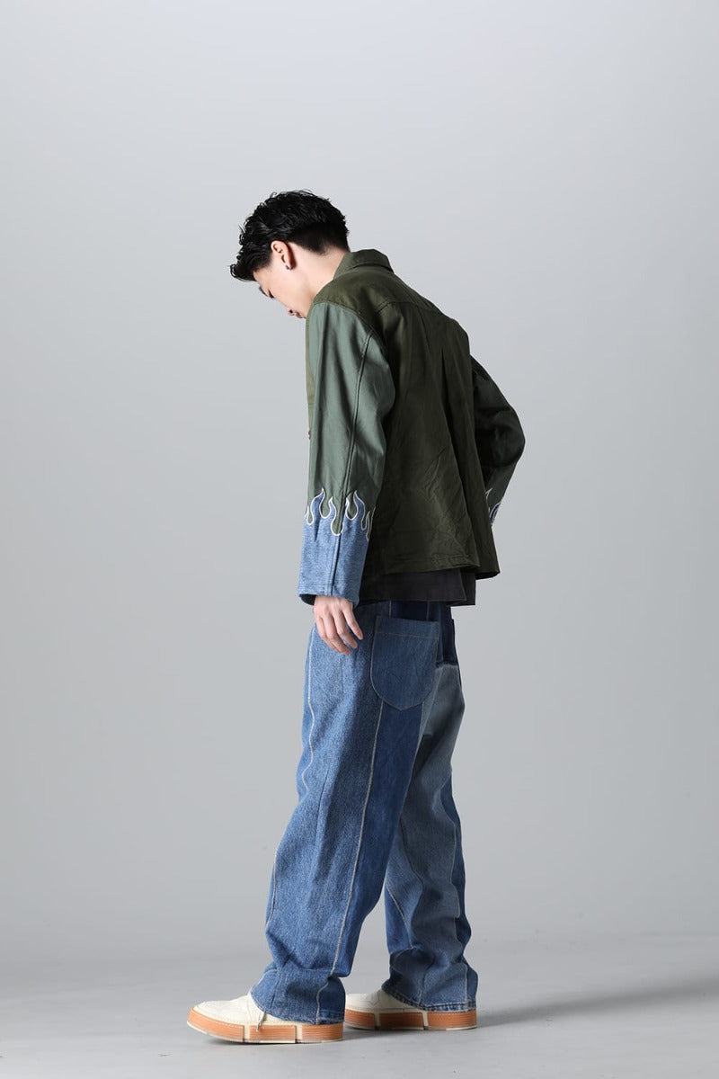 Fire EMB jacket  Denim - M1