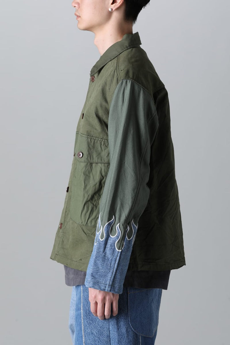 Fire EMB jacket  Denim - M1