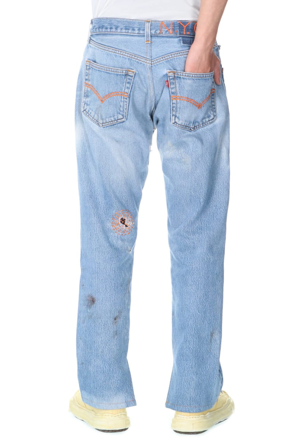 REWORKED DENIM PANTS