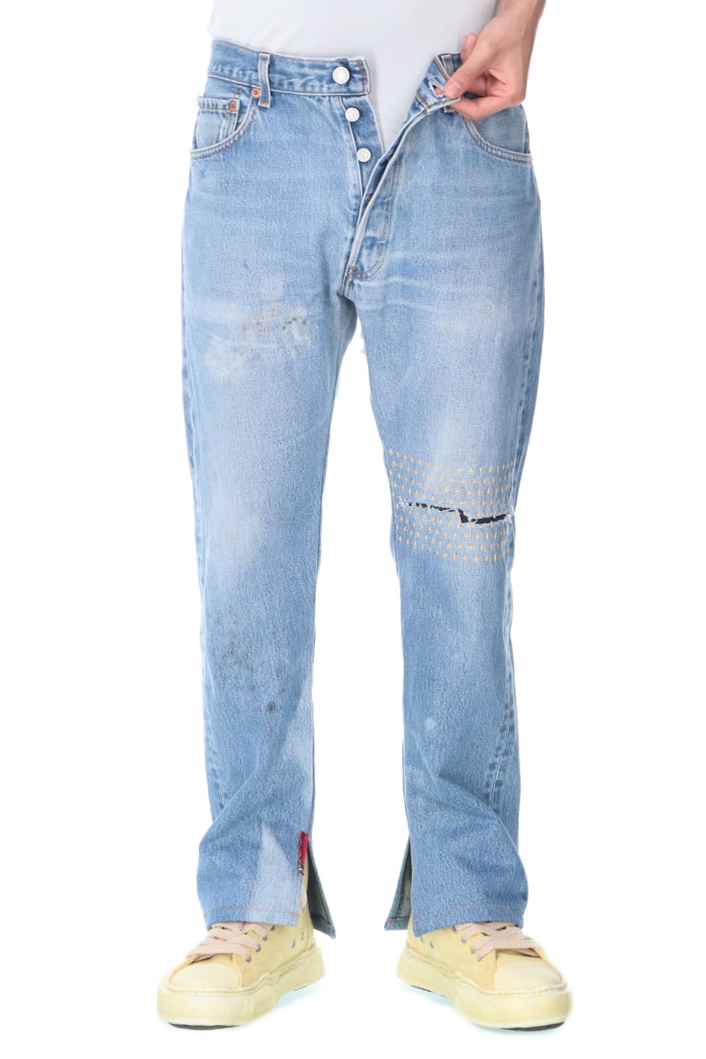 REWORKED DENIM PANTS