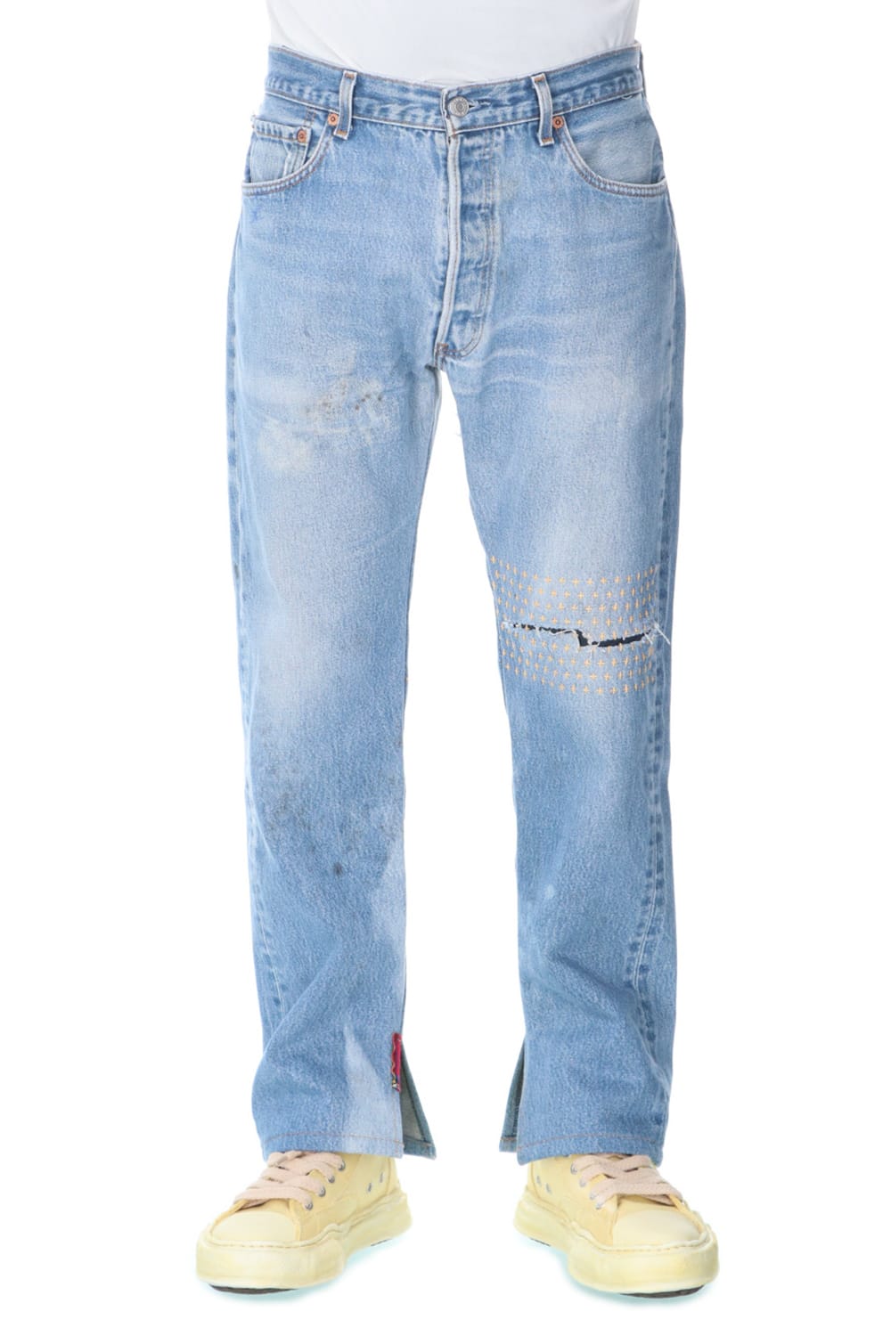 REWORKED DENIM PANTS