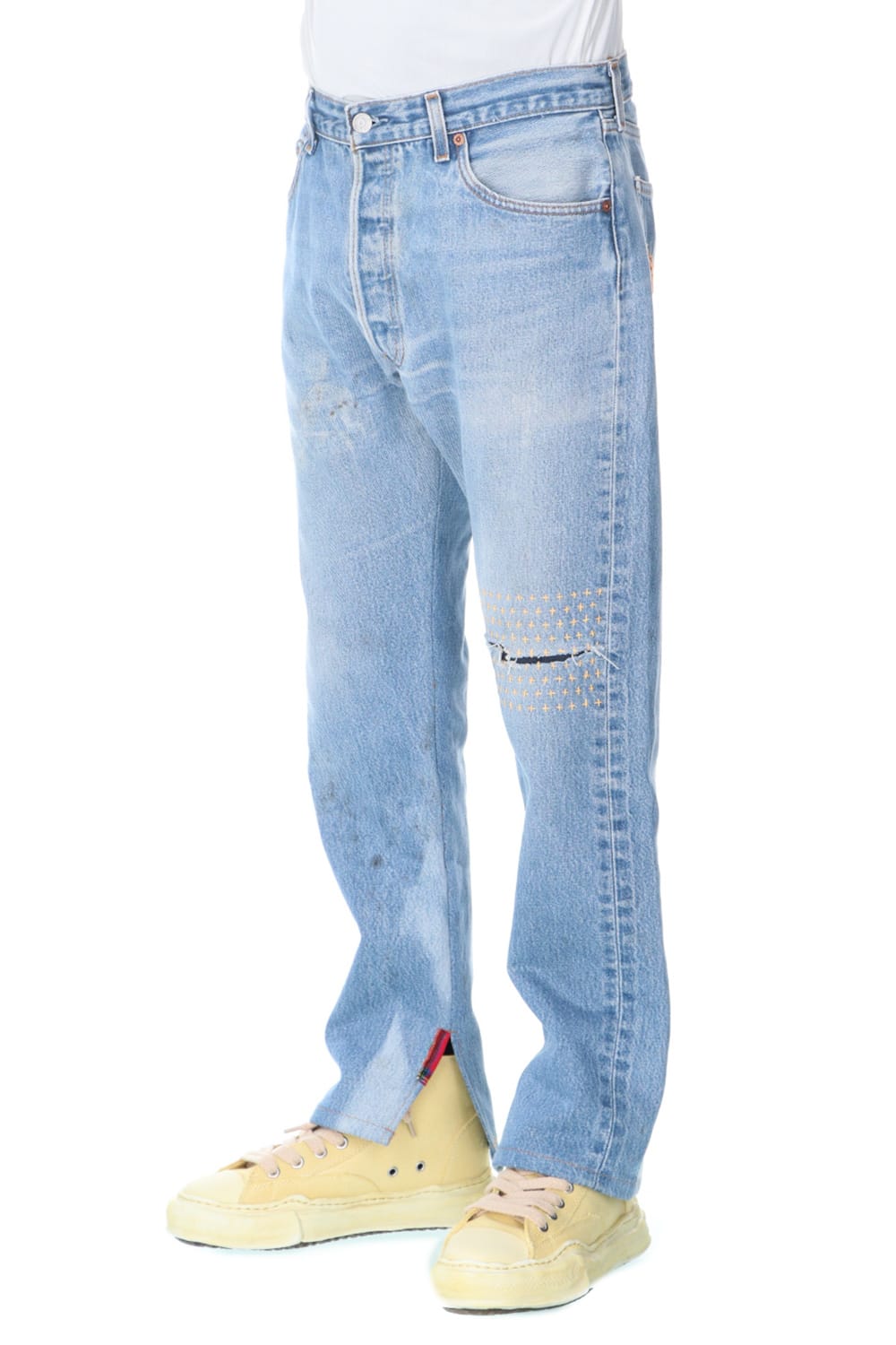 REWORKED DENIM PANTS