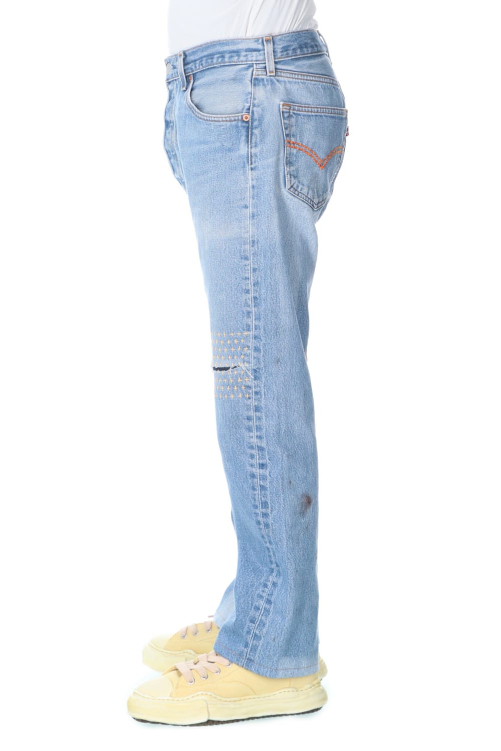 REWORKED DENIM PANTS