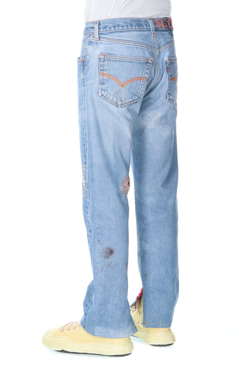 REWORKED DENIM PANTS