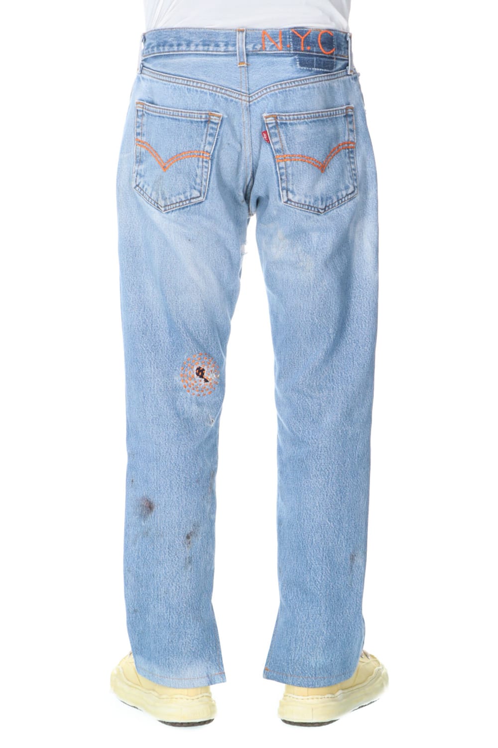 REWORKED DENIM PANTS