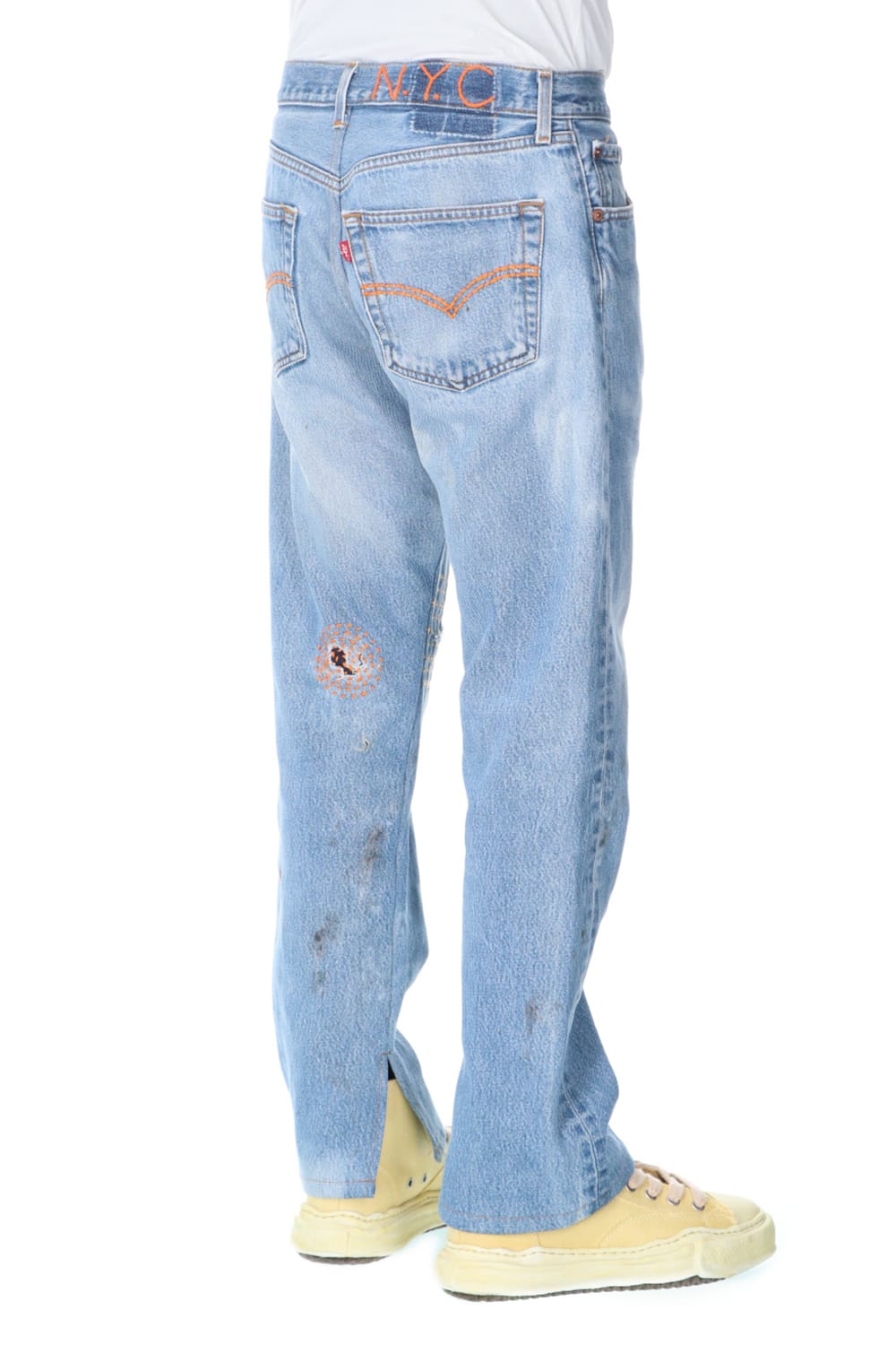 REWORKED DENIM PANTS