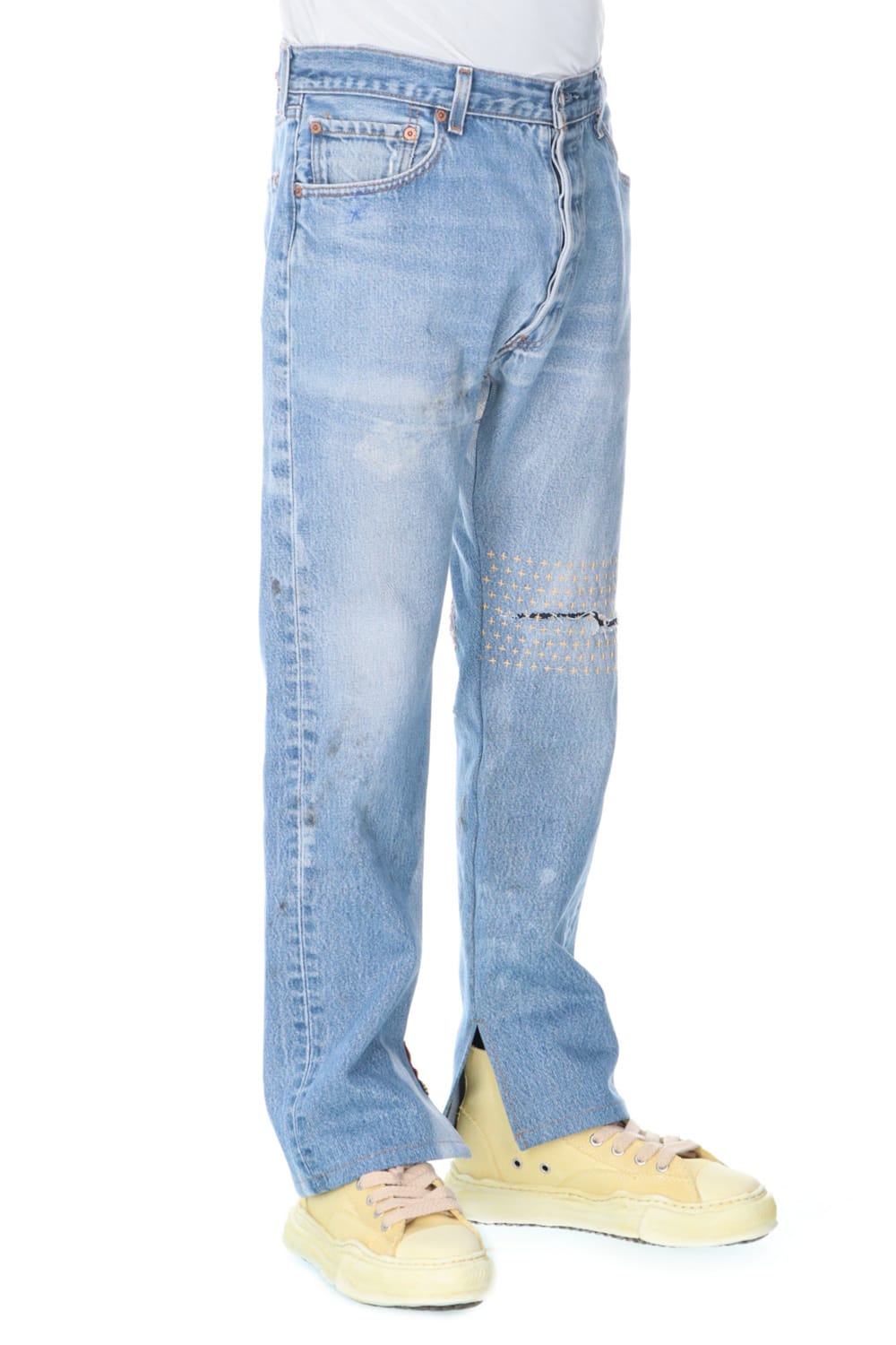 REWORKED DENIM PANTS
