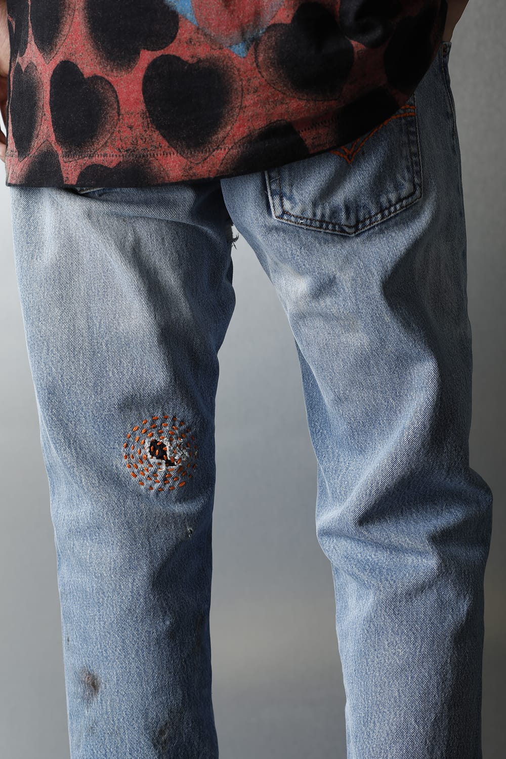 REWORKED DENIM PANTS