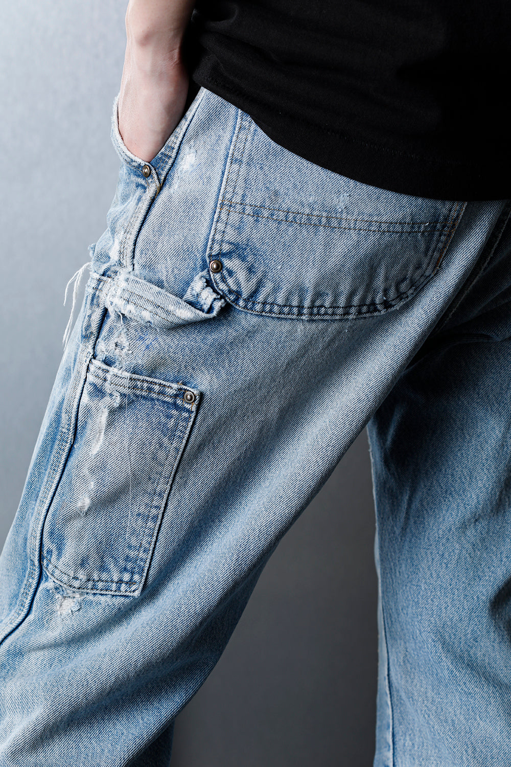 REWORKED PAINTER DENIM PANTS