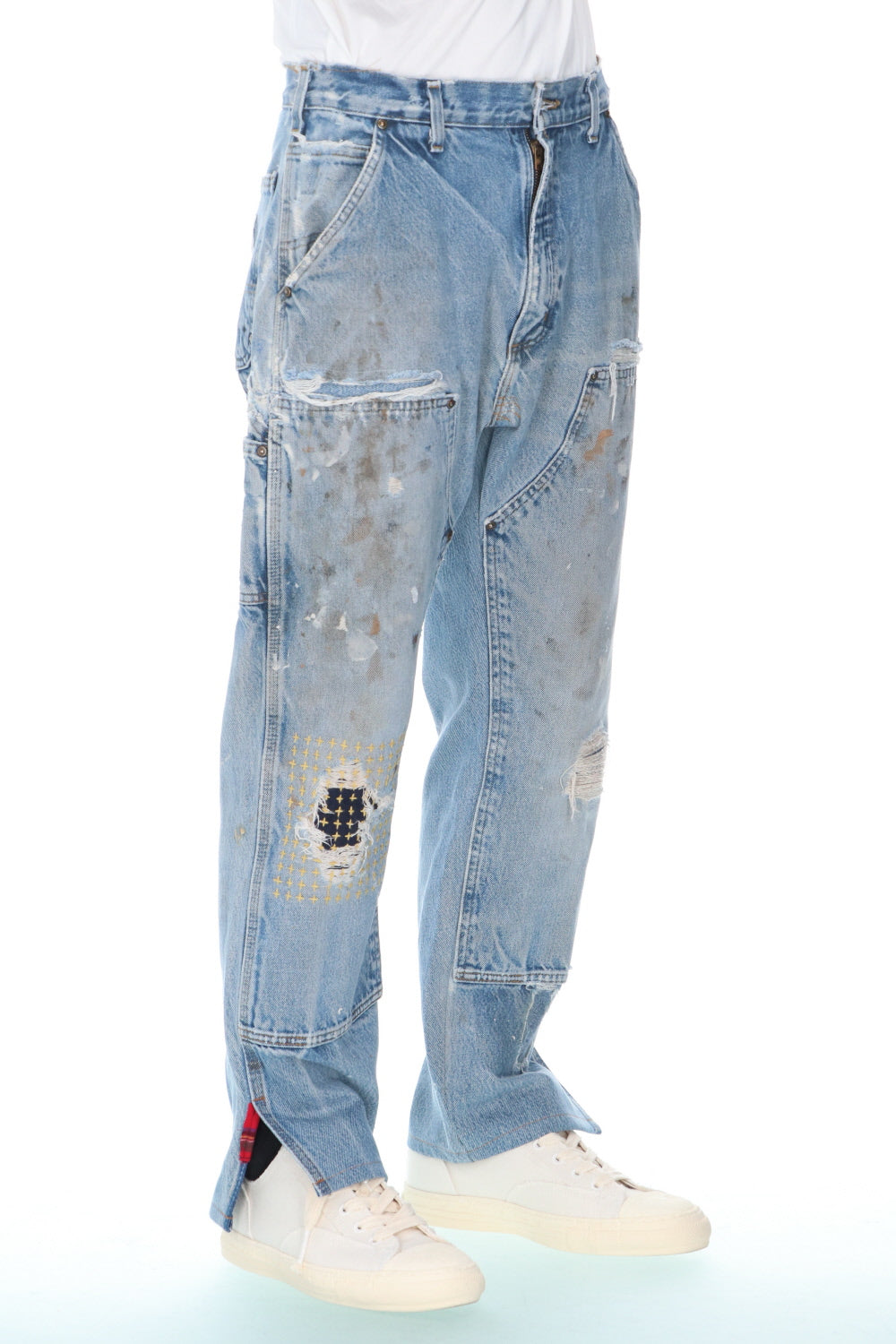 REWORKED PAINTER DENIM PANTS