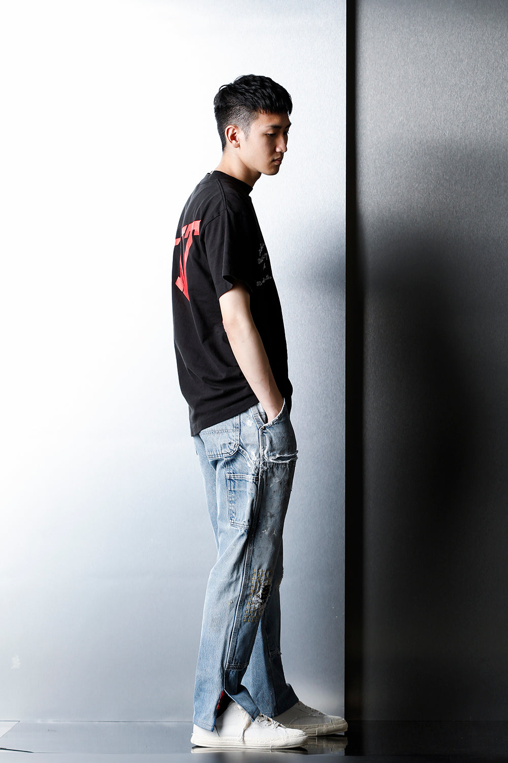 REWORKED PAINTER DENIM PANTS