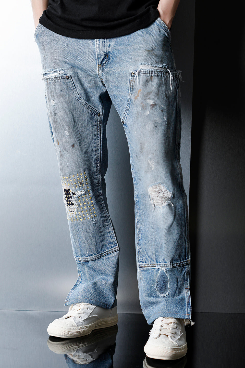 REWORKED PAINTER DENIM PANTS