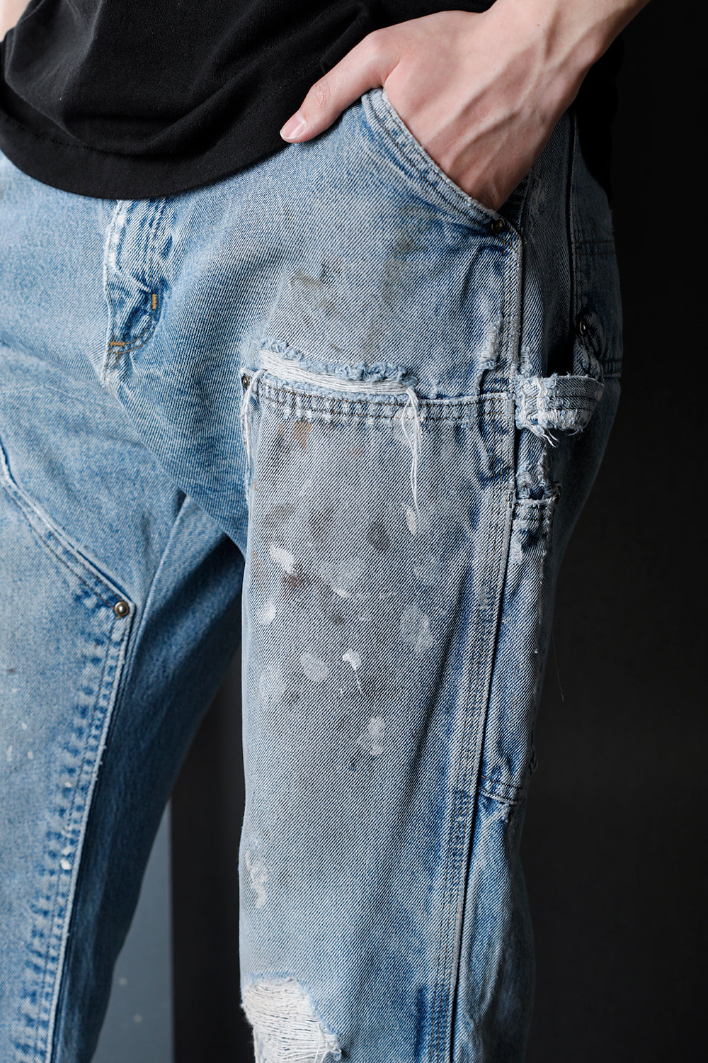 REWORKED PAINTER DENIM PANTS