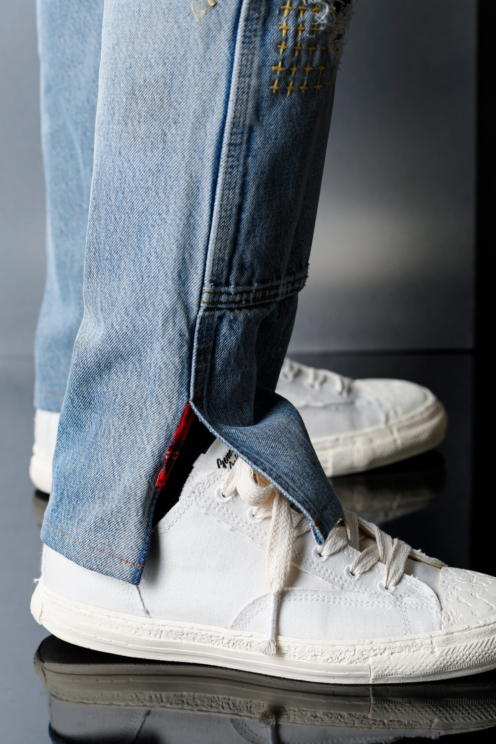 REWORKED PAINTER DENIM PANTS