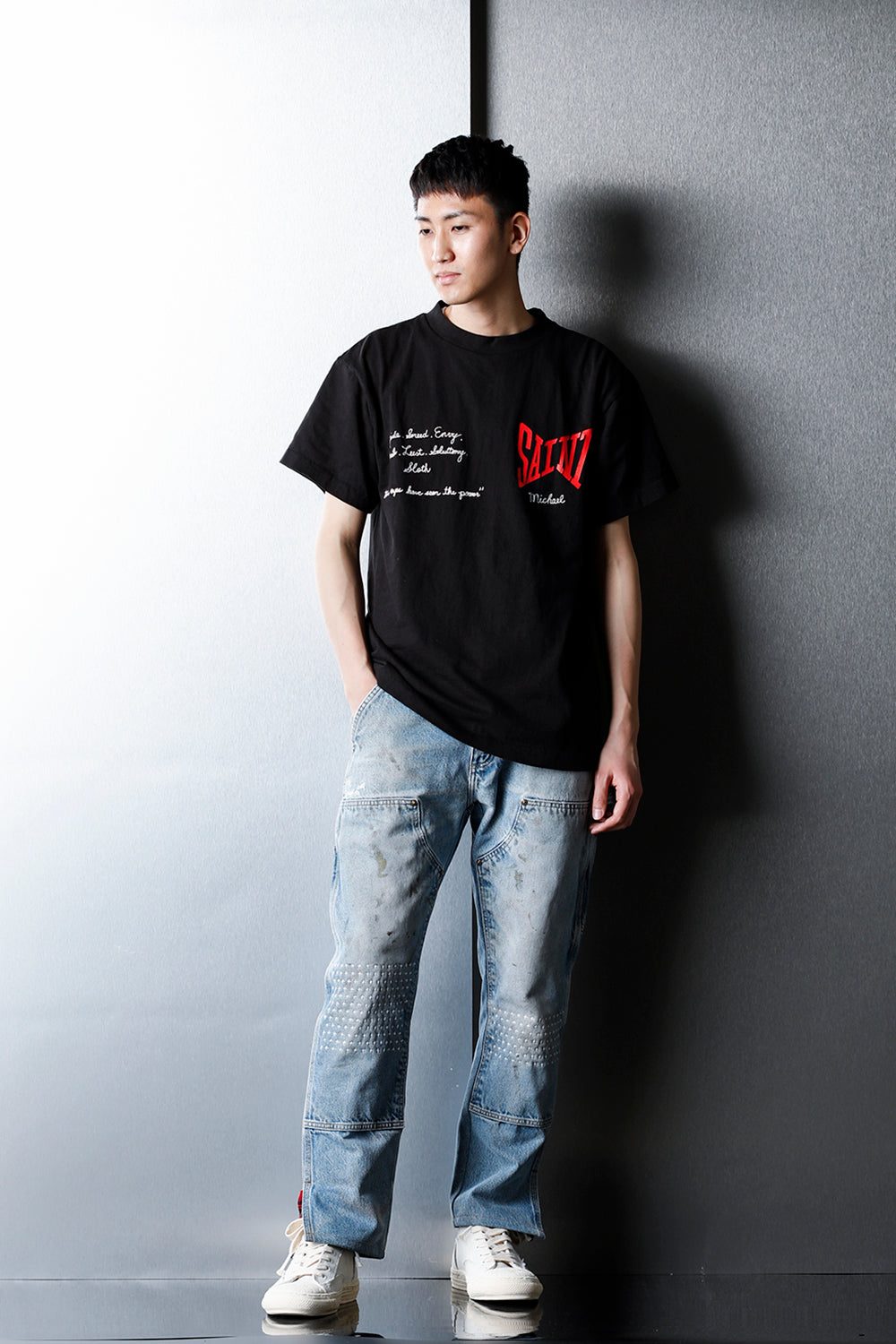 REWORKED PAINTER DENIM PANTS