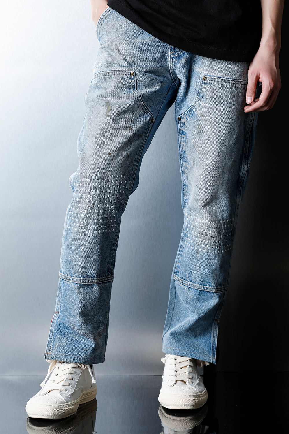 REWORKED PAINTER DENIM PANTS