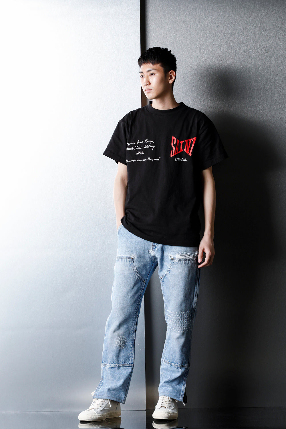 REWORKED PAINTER DENIM PANTS