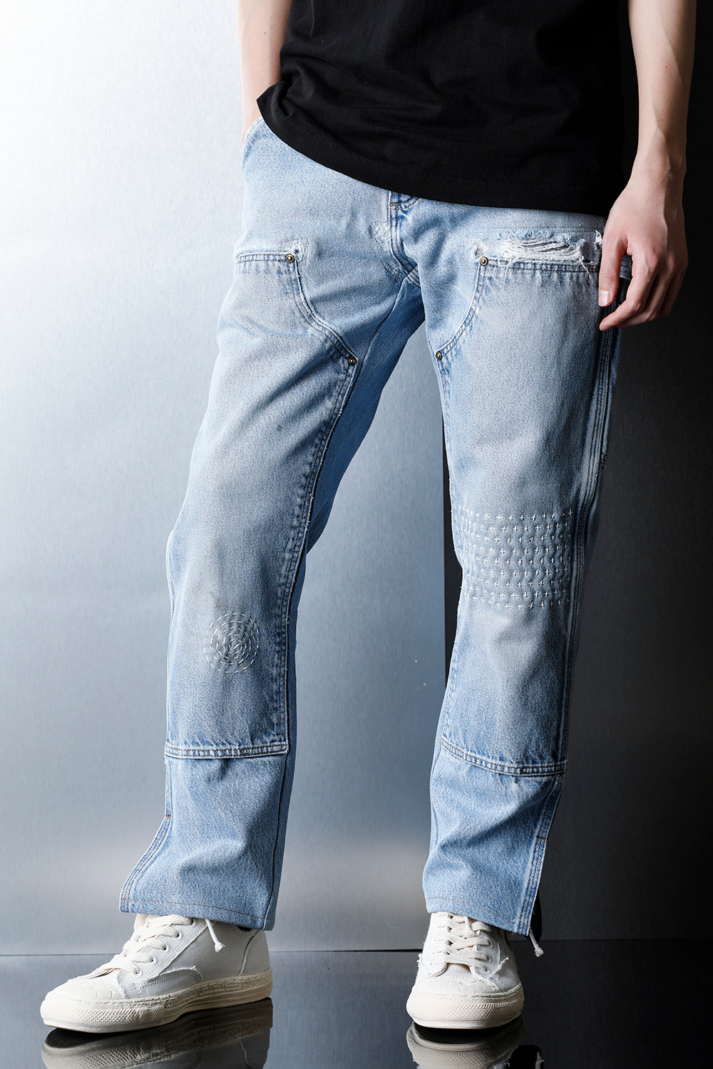 REWORKED PAINTER DENIM PANTS