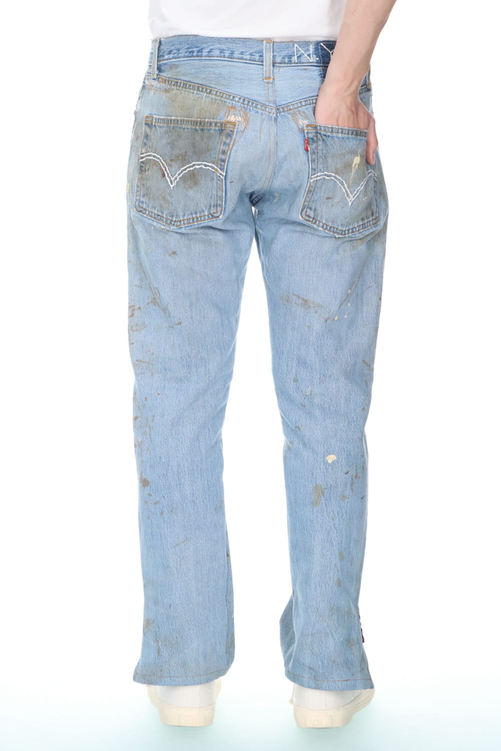 REWORKED DENIM PANTS