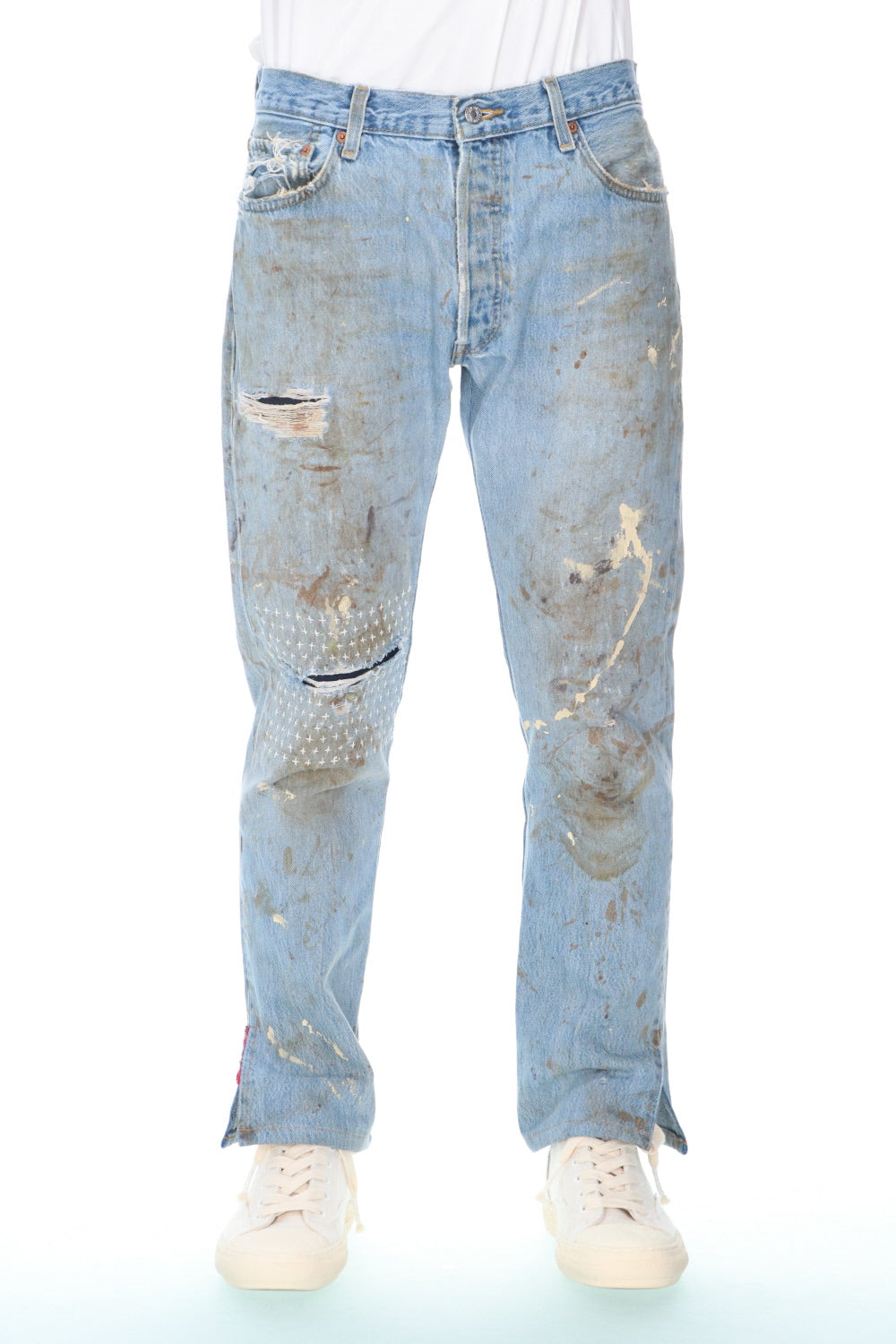 REWORKED DENIM PANTS