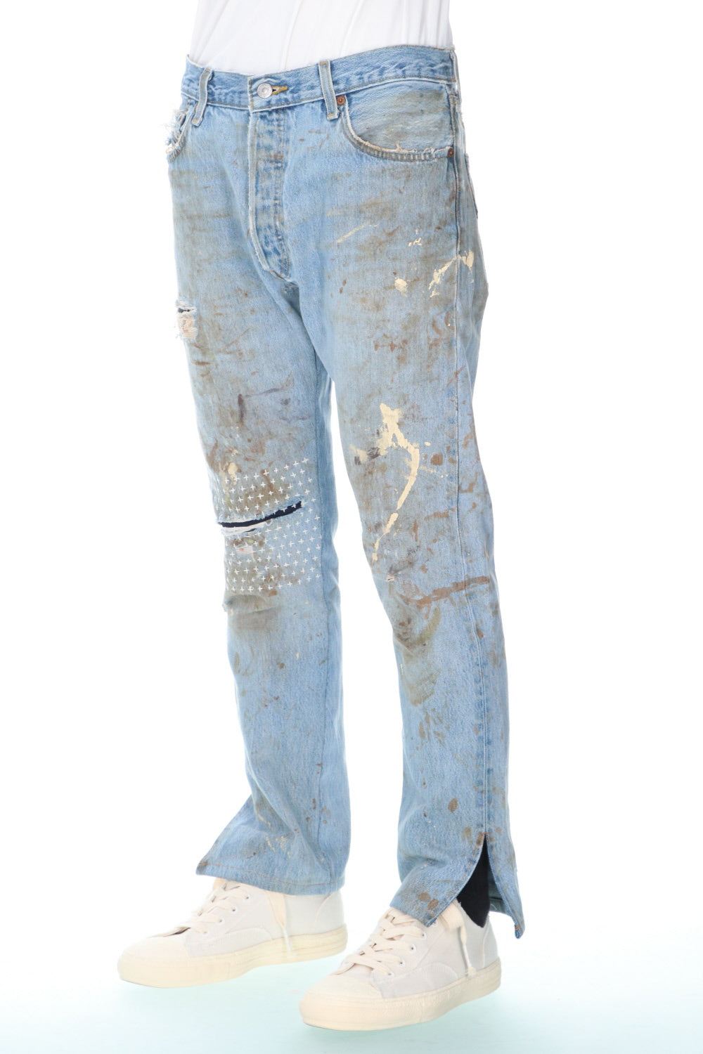 REWORKED DENIM PANTS