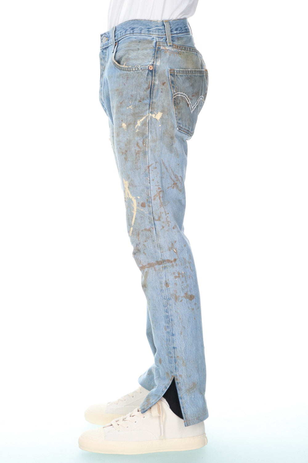 REWORKED DENIM PANTS