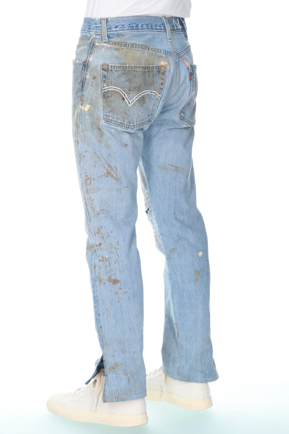 REWORKED DENIM PANTS