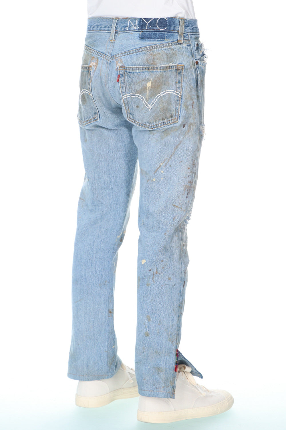 REWORKED DENIM PANTS