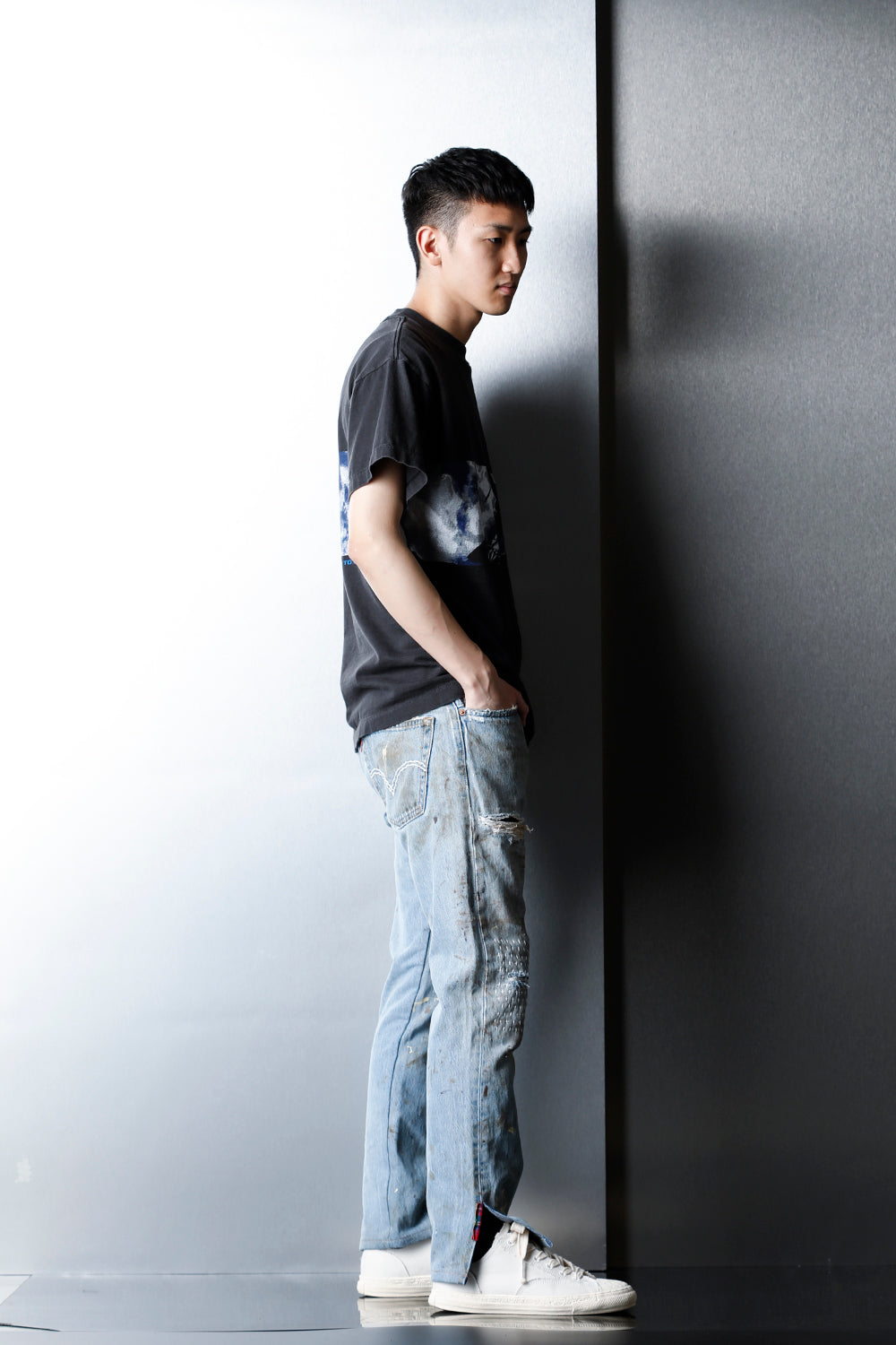 REWORKED DENIM PANTS