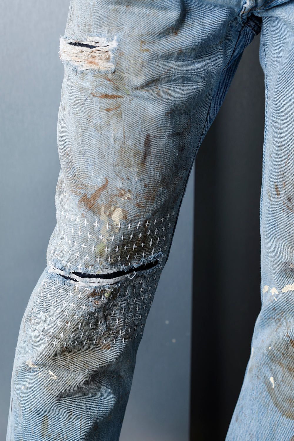 REWORKED DENIM PANTS