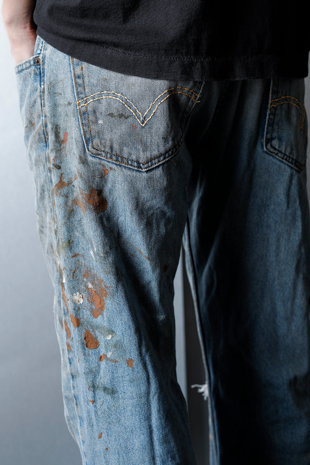 REWORKED DENIM PANTS