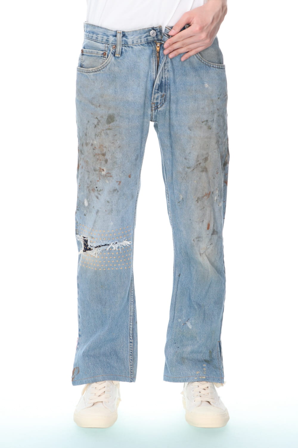 REWORKED DENIM PANTS