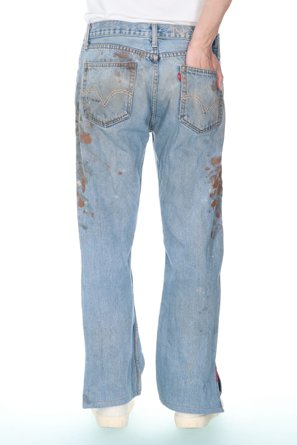REWORKED DENIM PANTS