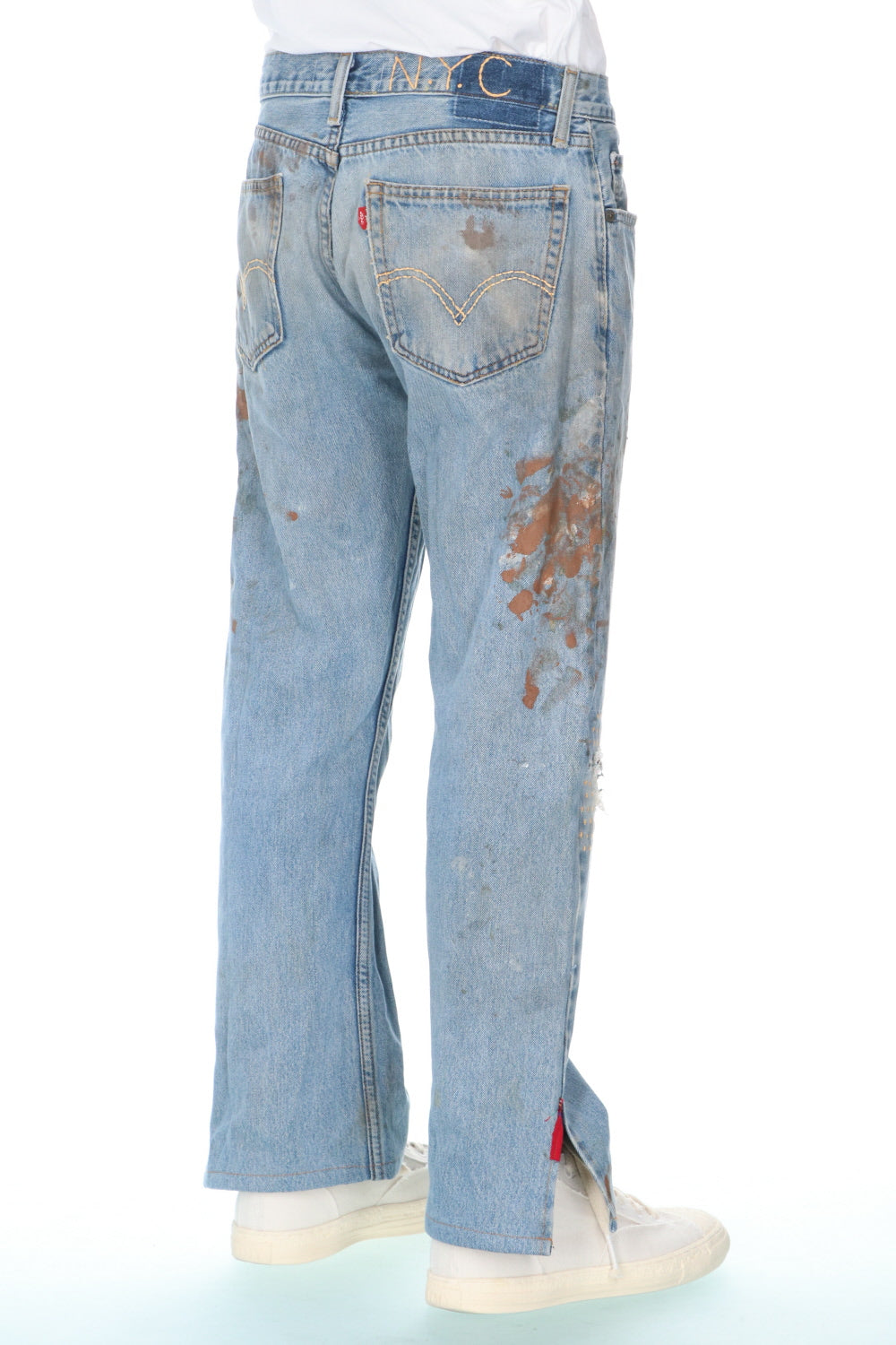 REWORKED DENIM PANTS