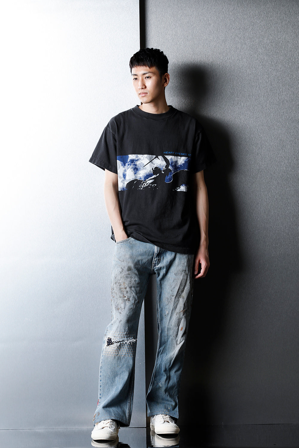 REWORKED DENIM PANTS