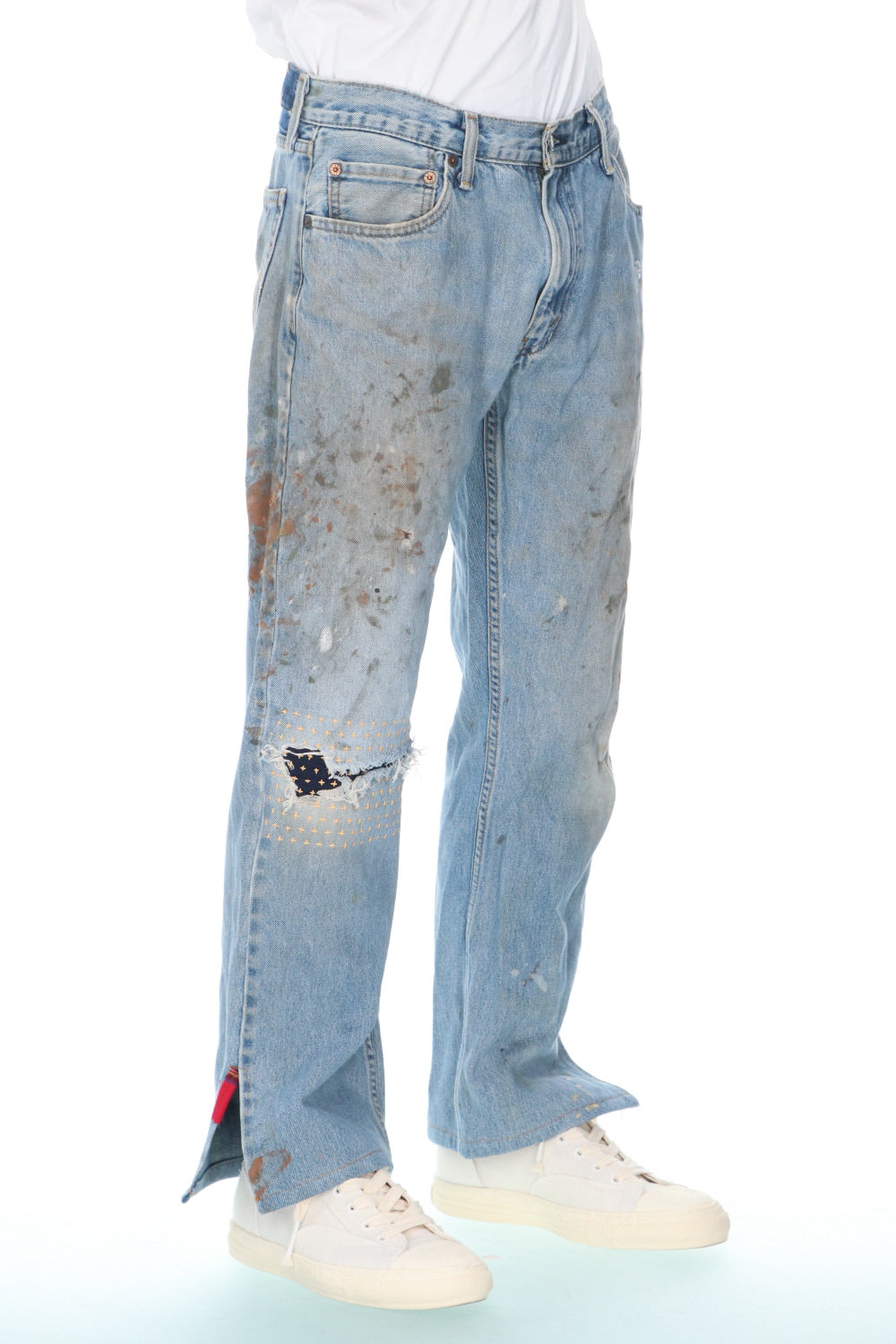 REWORKED DENIM PANTS