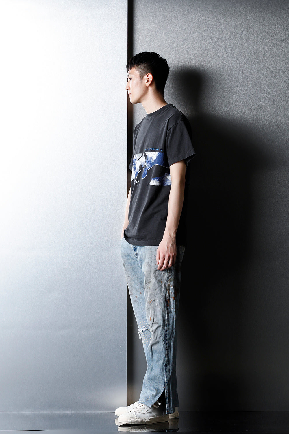 REWORKED DENIM PANTS
