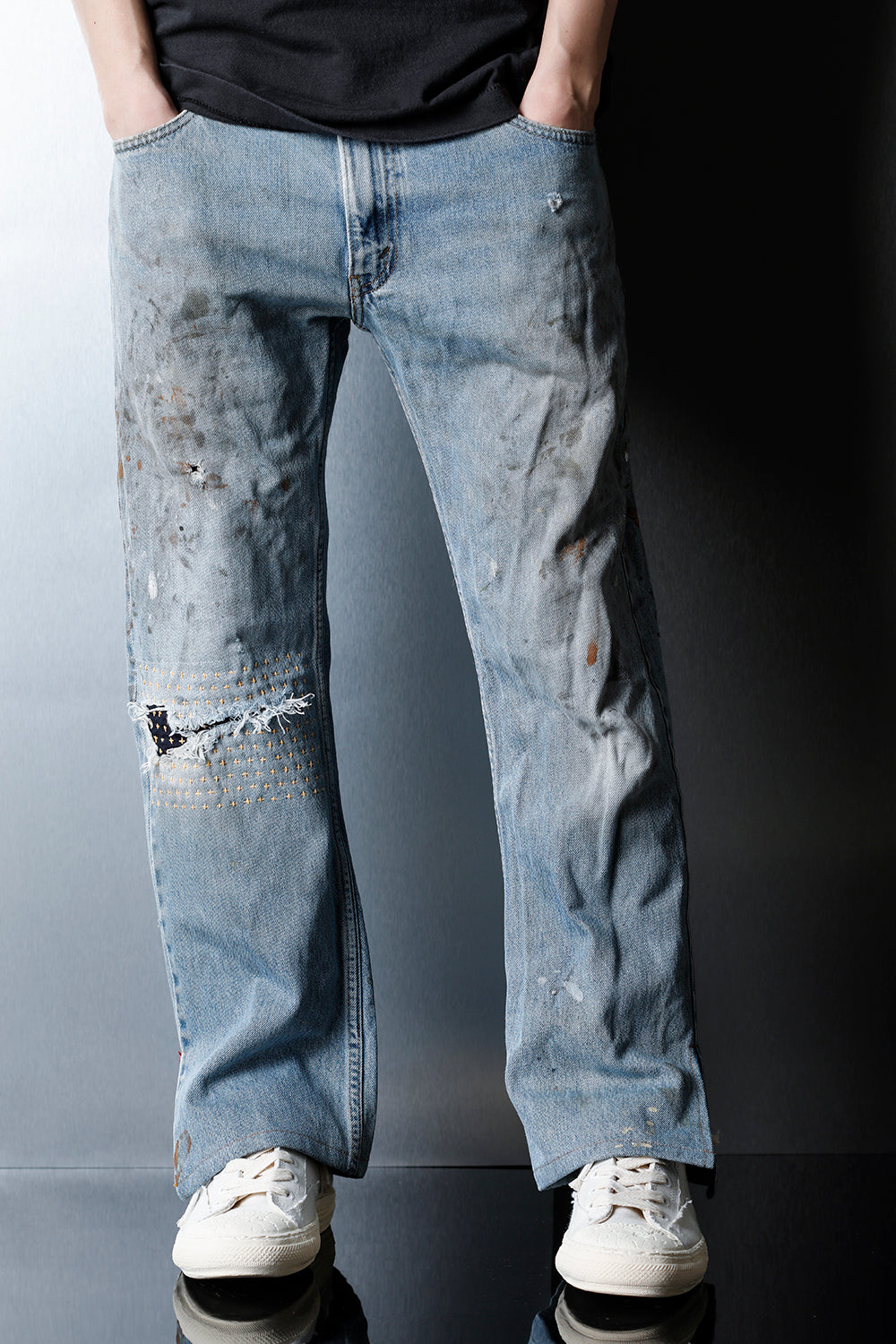 REWORKED DENIM PANTS