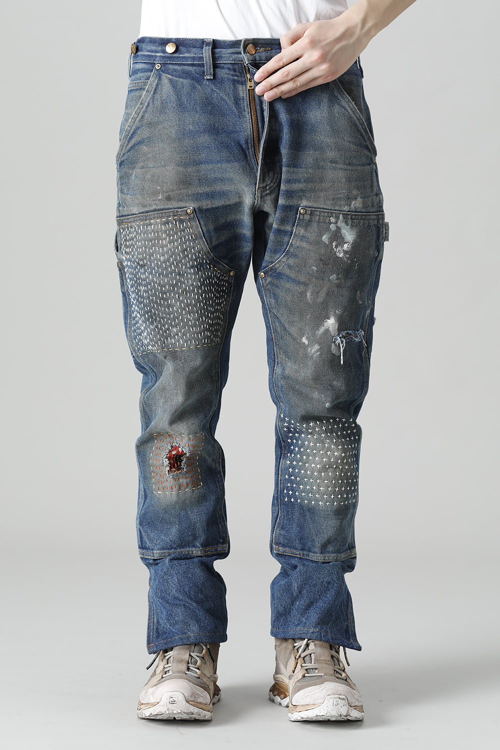 REWORKED PAINTER DENIM PANTS