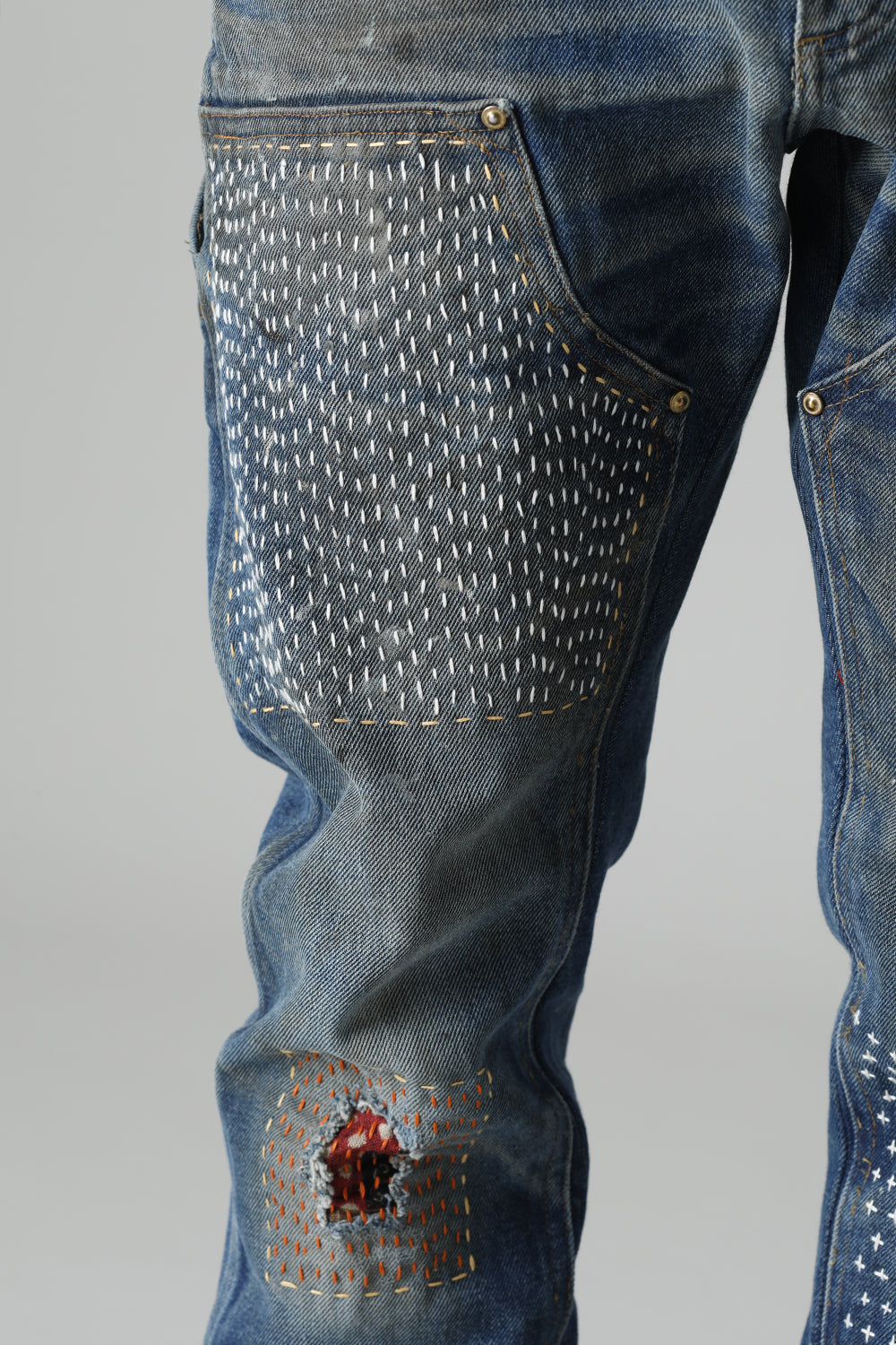 REWORKED PAINTER DENIM PANTS