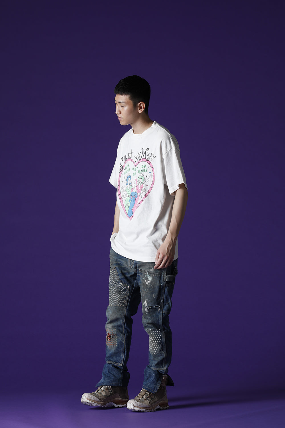 REWORKED PAINTER DENIM PANTS